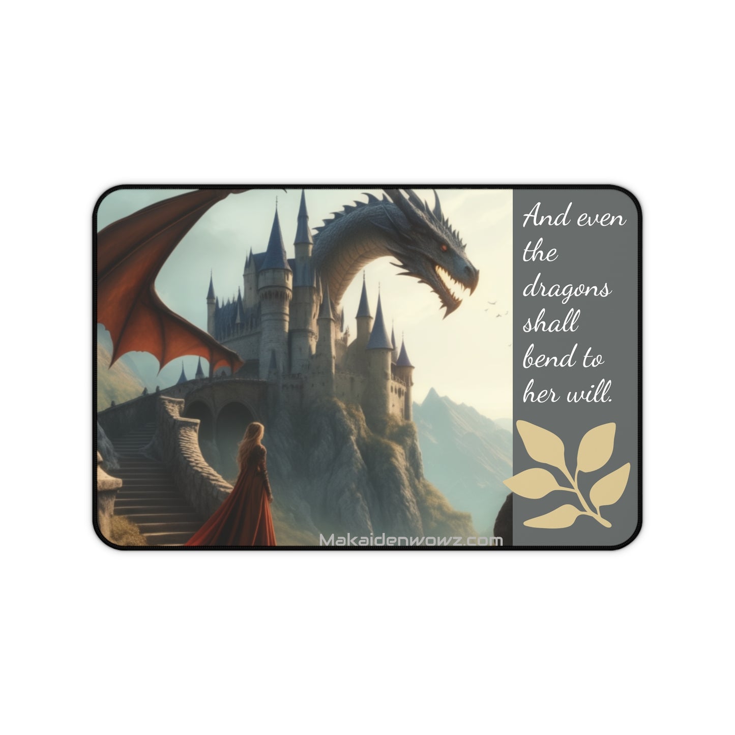 Commanding Dragons Scene Desk Mat/Mouse Pad