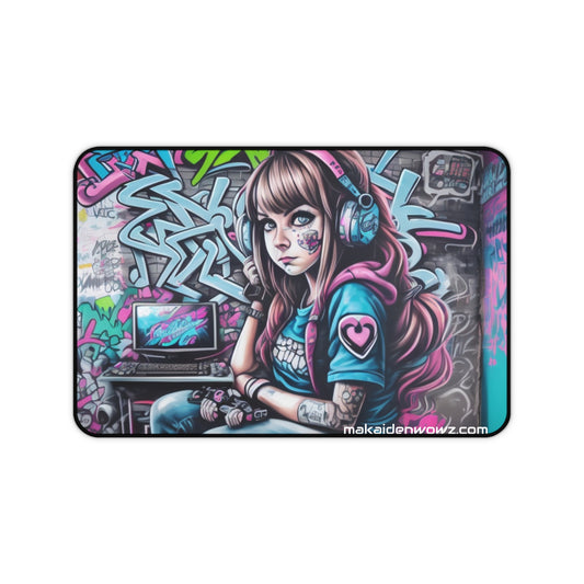 Gamer Girl Desk Mat/Mouse Pad